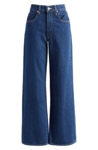 These wide-leg jeans are crafted from nonstretch…